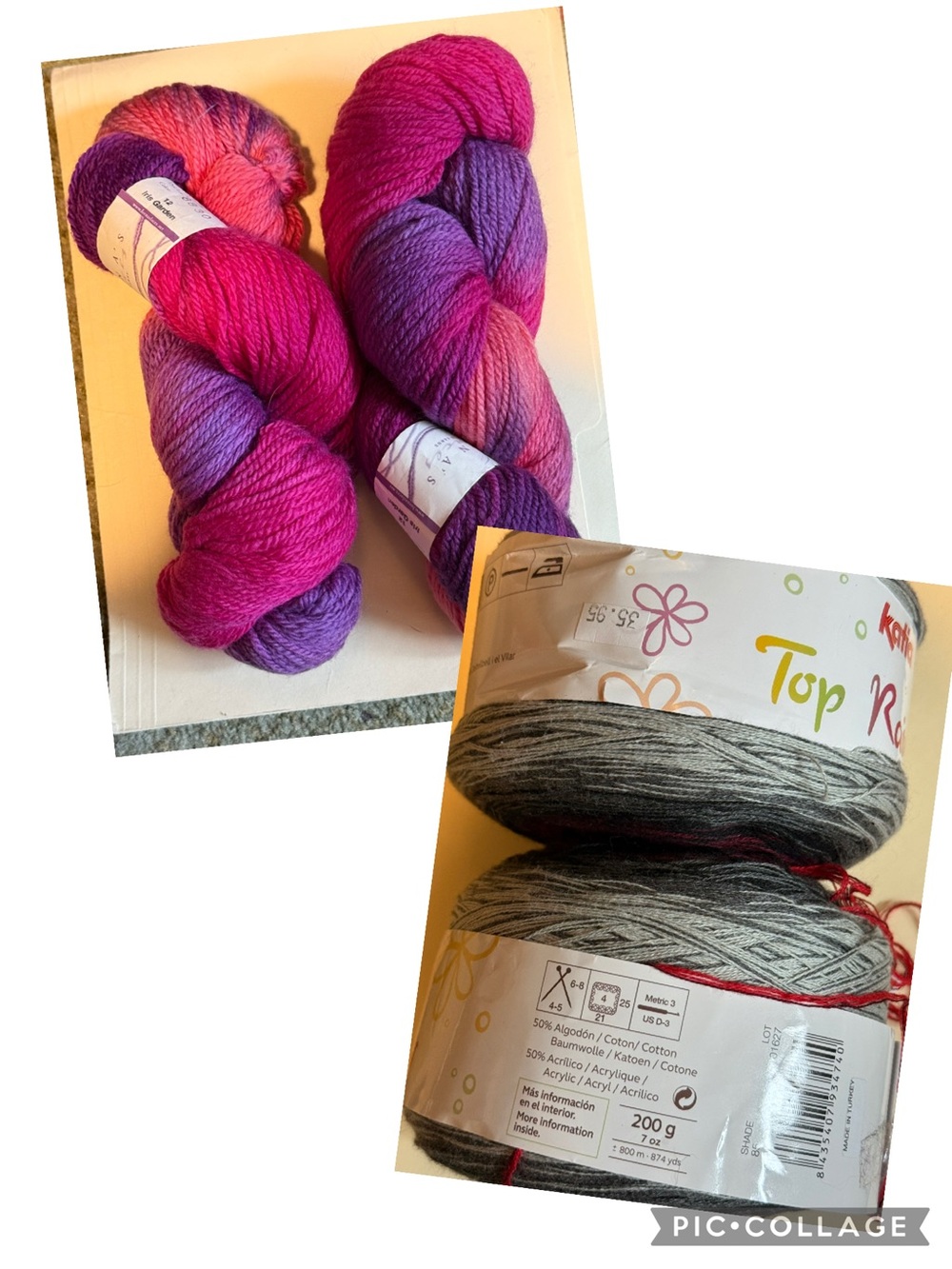 4 Skeins New Yarn- Lorna’s Laces Shepherd Worsted & Katia Top Rainbow